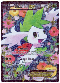 Heavily Played Shaymin-EX - RC21/RC25 - Full Art Ultra Rare Pokemon Legendary Tr - Image 1
