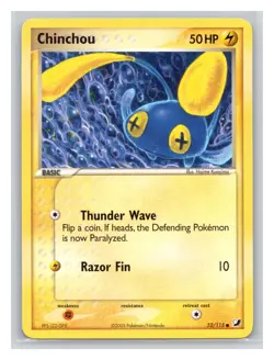 Pokemon TCG Chinchou 52/115 Unseen Forces Normal LP - Image 1