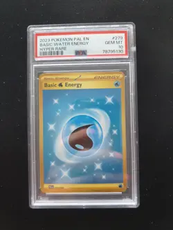 PSA 10 GEM Mint Basic Energy Water 279/193 Gold Hyper Rare - Pokemon PAL SV02 - Image 1