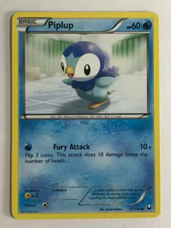 Pokemon TCG Dark Explorers Piplup 27/108 Light Played - Image 1