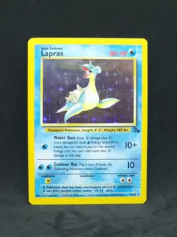 (3) Pokemon Fossil Lapras 10/62 (LP/NM) - Image 1