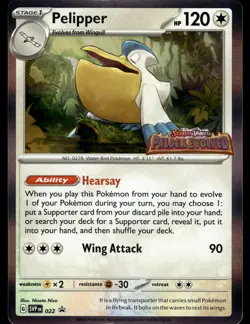 Pelipper 022 SV: Scarlet & Violet Prerelease Promo Pokemon - Image 1