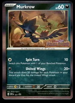 Murkrow 021 SV: Scarlet & Violet Prerelease Promo Pokemon - Image 1