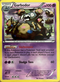 Pokemon Single Dragons Exalted Garbodor Holo Rare 54/124 NM Condition - Image 1