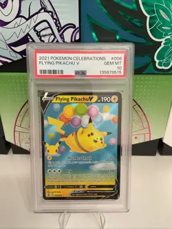 2021 Pokemon Celebrations Flying Pikachu v #006 PSA 10 - Image 1