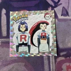 Pokemon Jesse & James Holo PR06 Artbox Sticker Near Mint - Image 1