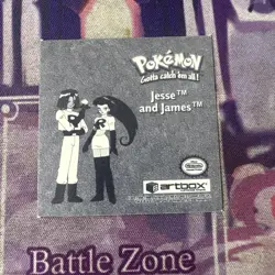 Pokemon Jesse & James Holo PR06 Artbox Sticker Near Mint - Image 2