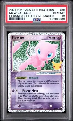 2021 POKEMON CELEBRATIONS CLASSIC COLL #88 MEW EX-HOLO PSA 10 - Image 1