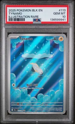 Pokemon TCG Tynamo Black Bolt 113/86 Illustration Rare Holo PSA 10 - Image 1