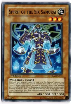 Yugioh TCG Spirit of the Six Samurai GLAS-EN033 Gladiator's Assault 1st Edition - Image 1