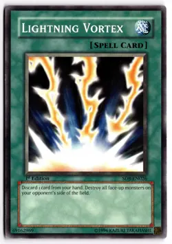 Yugioh TCG Lightning Vortex SD8-EN026 Lord of the Storm 1st Edition Light Play - Image 1