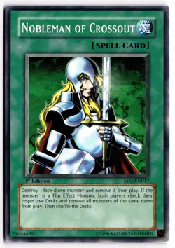 Yugioh TCG Nobleman of Crossout SD3-EN017 Blaze of Destruction 1st Edition LP - Image 1