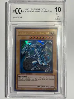 Yugioh Blue Eyes White Dragon LC01-EN004 Legendary Collection Graded BCCG 10 - Image 1
