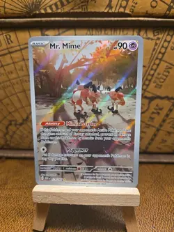Pokemon TCG Mr. Mime Scarlet Violet Holo Card 179/165 Illustration Rare - Image 1