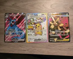 Pokemon TCG Holo Ultra Rare Full Art AR 3 Card Lot Pikachu Lopunny Salamence - Image 1