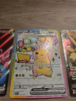 Pokemon TCG Holo Ultra Rare Full Art AR 3 Card Lot Pikachu Lopunny Salamence - Image 3