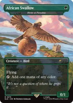 MTG English African Swallow - Birds of Paradise NM Foil Secret Lair - Image 1