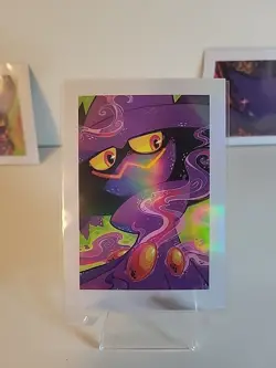 Haunter, Fluttermane, Mismagius Pokemon Polaroid Style Art Cards - Image 3