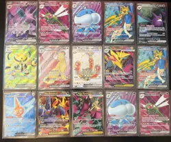 Pokemon TCG SV, Mega, PFL Huge Full Art Lot Of 15 Cards - Image 1