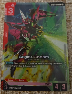 Aegis Gundam Foil ST04-006 LR Gundam TCG Card Game Near Mint! CCG English - Image 1