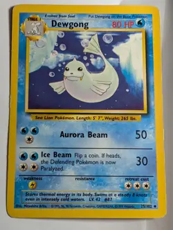 Dewgong 25/102 - Base Set - Pokemon TCG CCG Card - Image 1