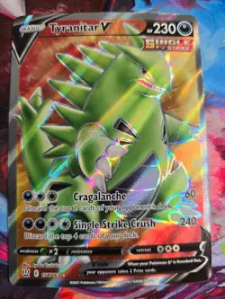 Tyranitar V 154/163 Pokemon Battle Styles Sword Shield Full Art Rare Card NM EN - Image 1