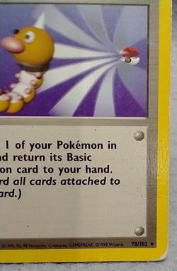 4th Print SCOOP UP 78/102 Base Set 4th Print -1999-2000 - Pokemon Card -#D9S - Image 5