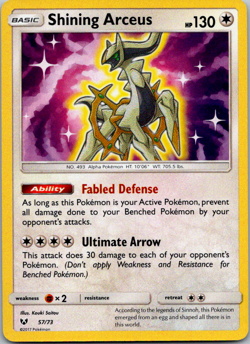 Pokemon Card : Shining Arceus 57/73 Holo Ultra Rare Shining Legends NM - Image 1