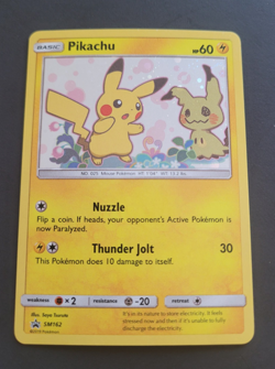 Pikachu SM162 Promo Pokemon Card Holo Rare LP - Image 1