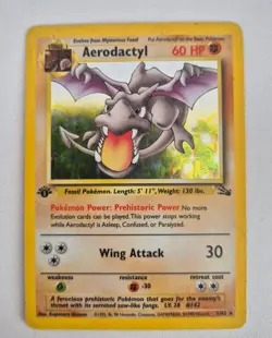 Pokemon Card 1st Edition Aerodactyl 1/62 Holo WOTC Fossil - NM/EX - Image 1