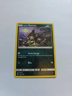 Pokemon TCG Sun And Moon Burning Shadows Alolan Rattata Common Card 81/147 2017 - Image 1