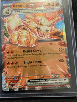 Pokemon Card Arcanine EX HP280 32/198 Pre-owned - Image 1