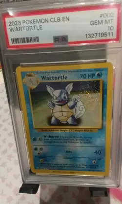 Pokemon Card PSA 10 Wartortle 002/034 CLB Classic Collection 2023 - Image 1