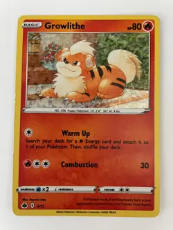 Pokemon Card Growlithe 4/15 2022 McDonalds Battle Match Holo Pokemon TCG NM/MT - Image 1
