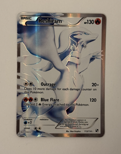 Pokemon TCG Reshiram Black&White Holo Full Art Ultra Rare Card 113/114 LP - Image 1