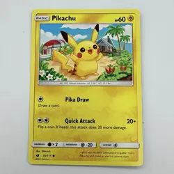 Pokemon TCG Pikachu 30/111 Common Crimson Invasion Pokemon Card 2017 - Image 1