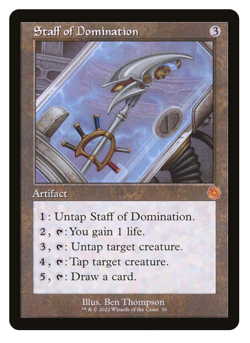 MTG - Retro Staff of Domination - Mythic Artifact - The Brothers' War (BRO) - NM - Image 1
