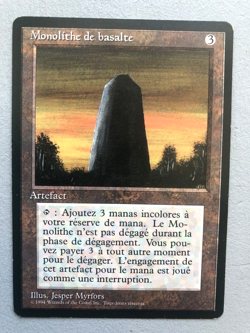 Mtg Carte Magic Fbb Foreign Black border Basalt Monolith French NM/LP - Image 1