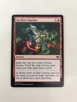 Reckless Impulse MTG Magic the Gathering Card NM Near Mint VOW - Image 1