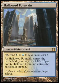 MTG HALLOWED FOUNTAIN EXC - FONTANA SANTIFICATA - RTR - MAGIC - Image 1