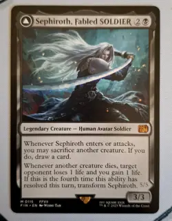 Sephiroth Fabled Soldier One Winged Angel MTG Final Fantasy M 0115 mythic rare - Image 3