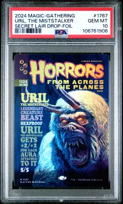 2024 MTG SECRET LAIR DROP FOIL #1767 URIL, THE MISTSTALKER PSA 10 - Image 1