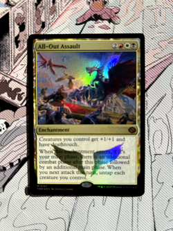 (Foil Promo) All out Assault | Tarkir Dragonstorm #167 | Near Mint | Magic MTG - Image 1