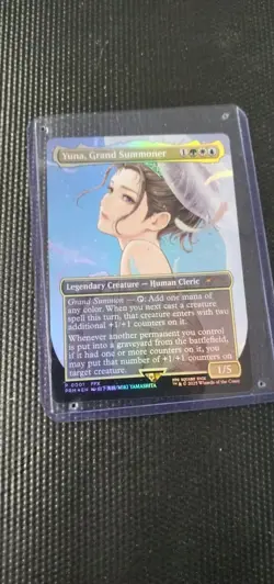 Yuna, Grand Summoner Promo 0001 Final Fantasy Mtg Borderless Foil Ffx - Image 1