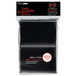ULTRA PRO Deck Protector Sleeves Standard 100ct 66 x 91 Black 74427826918 - Image 1