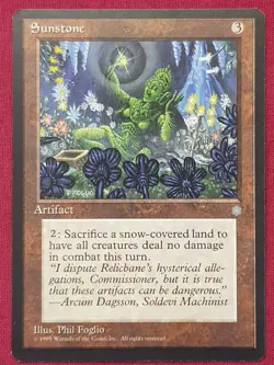 Magic The Gathering ICE AGE SUNSTONE artifact card MTG - Image 1