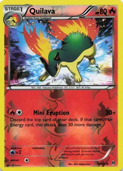 Pokemon Quilava Uncommon Reverse Holo XY - BREAKthrough #19/162 NM - Image 1