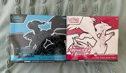 Pokemon Scarlet and Violet Black Bolt/White Flare Pokemon Center ETBs SEALED NEW - Image 1