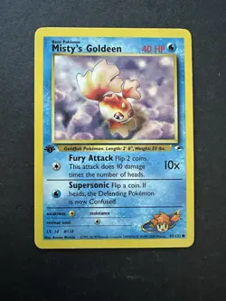 Pokemon Gym Heroes 1st Edition Misty’s Goldeen 85/132 - Image 1
