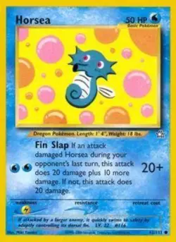 1x (P) Horsea - 62/111 - Common - Unlimited Edition Neo Genesis Pokemon - Image 1